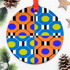 Octagon Orange Ornament (round) by impacteesstreetwear