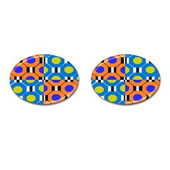 Octagon Orange Cufflinks (oval) by impacteesstreetwear