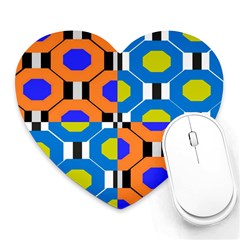 Octagon Orange Heart Mousepads by impacteesstreetwear