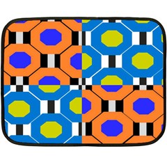 Octagon Orange Double Sided Fleece Blanket (mini)  by impacteesstreetwear