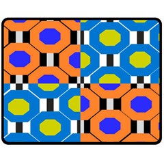 Octagon Orange Fleece Blanket (medium)  by impacteesstreetwear