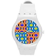 Octagon Orange Round Plastic Sport Watch (m) by impacteesstreetwear