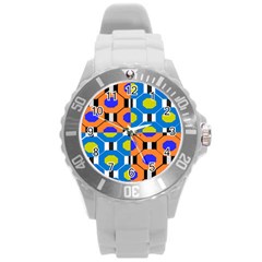 Octagon Orange Round Plastic Sport Watch (l) by impacteesstreetwear