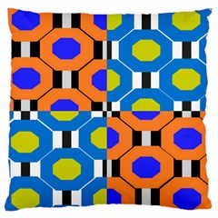 Octagon Orange Large Cushion Case (one Side) by impacteesstreetwear