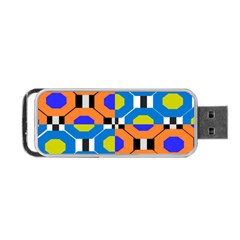 Octagon Orange Portable Usb Flash (two Sides)