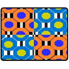 Octagon Orange Double Sided Fleece Blanket (medium)  by impacteesstreetwear