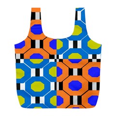 Octagon Orange Full Print Recycle Bag (l) by impacteesstreetwear