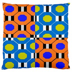 Octagon Orange Standard Flano Cushion Case (one Side) by impacteesstreetwear