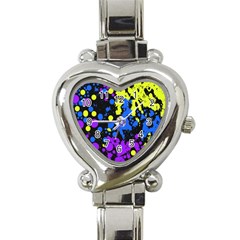 Painted Design 5 Heart Italian Charm Watch by impacteesstreetweartwo