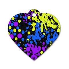 Painted Design 5 Dog Tag Heart (one Side) by impacteesstreetweartwo