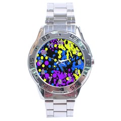 Painted Design 5 Stainless Steel Analogue Watch by impacteesstreetweartwo