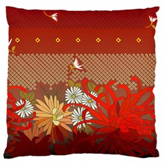 Autumn Pass Large Flano Cushion Case (two Sides) by WensdaiAmbrose