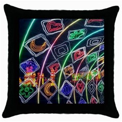 Dragon Lights Throw Pillow Case (black) by Riverwoman