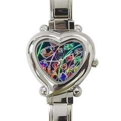 Dragon Lights Heart Italian Charm Watch by Riverwoman