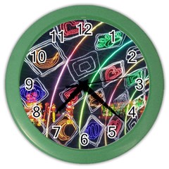 Dragon Lights Color Wall Clock by Riverwoman