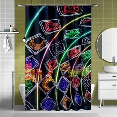 Dragon Lights Shower Curtain 48  X 72  (small)  by Riverwoman