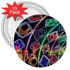 Dragon Lights 3  Buttons (10 Pack)  by Riverwoman