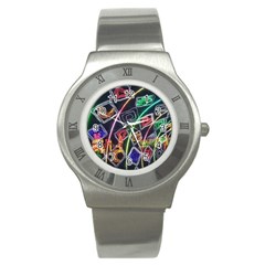 Dragon Lights Stainless Steel Watch by Riverwoman