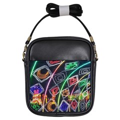 Dragon Lights Girls Sling Bag by Riverwoman