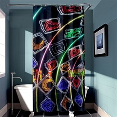 Dragon Lights Shower Curtain 36  X 72  (stall)  by Riverwoman