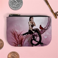 Wonderful Dark Mermaid Sitting On A Tree Mini Coin Purse by FantasyWorld7