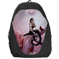 Wonderful Dark Mermaid Sitting On A Tree Backpack Bag by FantasyWorld7