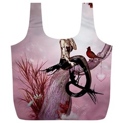 Wonderful Dark Mermaid Sitting On A Tree Full Print Recycle Bag (xl) by FantasyWorld7