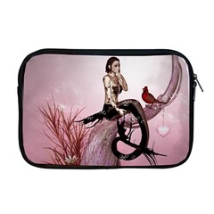 Wonderful Dark Mermaid Sitting On A Tree Apple Macbook Pro 17  Zipper Case by FantasyWorld7