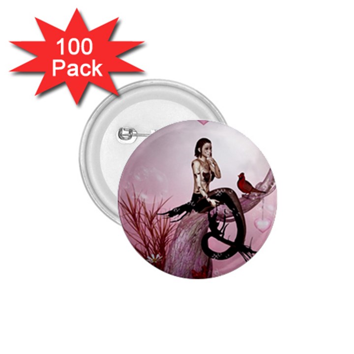 Wonderful Dark Mermaid Sitting On A Tree 1.75  Buttons (100 pack) 