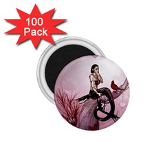 Wonderful Dark Mermaid Sitting On A Tree 1 75  Magnets (100 Pack)  by FantasyWorld7