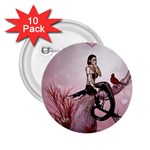 Wonderful Dark Mermaid Sitting On A Tree 2.25  Buttons (10 pack)  Front