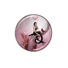 Wonderful Dark Mermaid Sitting On A Tree Hat Clip Ball Marker by FantasyWorld7