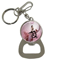 Wonderful Dark Mermaid Sitting On A Tree Bottle Opener Key Chain by FantasyWorld7