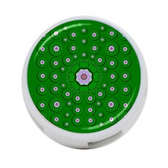 Stars Of Bleeding Hearts In Green 4-port Usb Hub (two Sides) by pepitasart