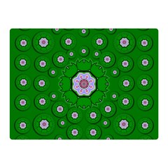 Stars Of Bleeding Hearts In Green Double Sided Flano Blanket (mini) 