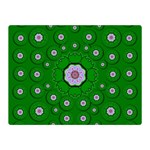 Stars Of Bleeding Hearts In Green Double Sided Flano Blanket (Mini)  35 x27  Blanket Front