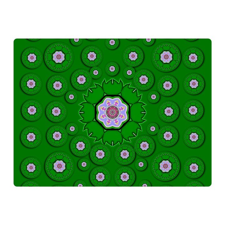 Stars Of Bleeding Hearts In Green Double Sided Flano Blanket (Mini) 