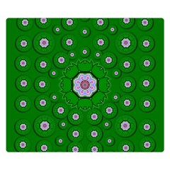 Stars Of Bleeding Hearts In Green Double Sided Flano Blanket (small)  by pepitasart