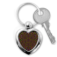 Paradise Flower In The Jungle Key Chain (heart) by pepitasart