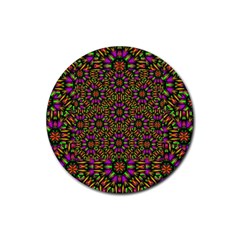 Paradise Flower In The Jungle Rubber Coaster (round)  by pepitasart