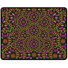 Paradise Flower In The Jungle Double Sided Fleece Blanket (medium)  by pepitasart