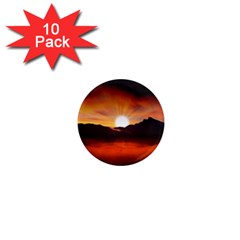 Sunset Sun Light Landscape 1  Mini Magnet (10 Pack)  by Pakrebo