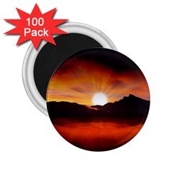 Sunset Sun Light Landscape 2 25  Magnets (100 Pack)  by Pakrebo