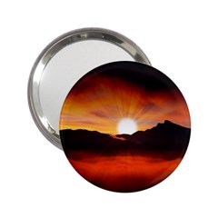 Sunset Sun Light Landscape 2 25  Handbag Mirrors by Pakrebo