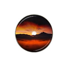 Sunset Sun Light Landscape Hat Clip Ball Marker by Pakrebo