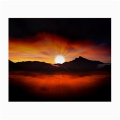 Sunset Sun Light Landscape Small Glasses Cloth (2 Sides) by Pakrebo