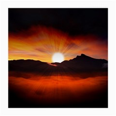 Sunset Sun Light Landscape Medium Glasses Cloth