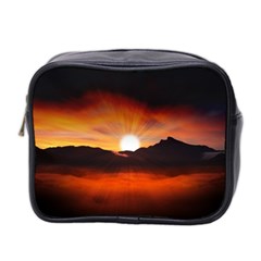 Sunset Sun Light Landscape Mini Toiletries Bag (two Sides) by Pakrebo