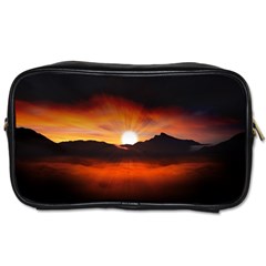 Sunset Sun Light Landscape Toiletries Bag (one Side) by Pakrebo