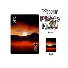 Sunset Sun Light Landscape Playing Cards Double Sided (mini) by Pakrebo